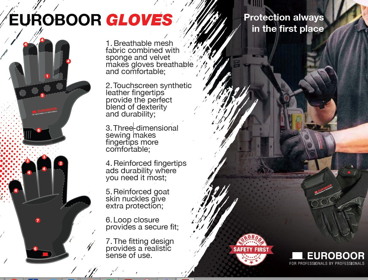 Euroboor werkhandschoenen. - Weldingshop