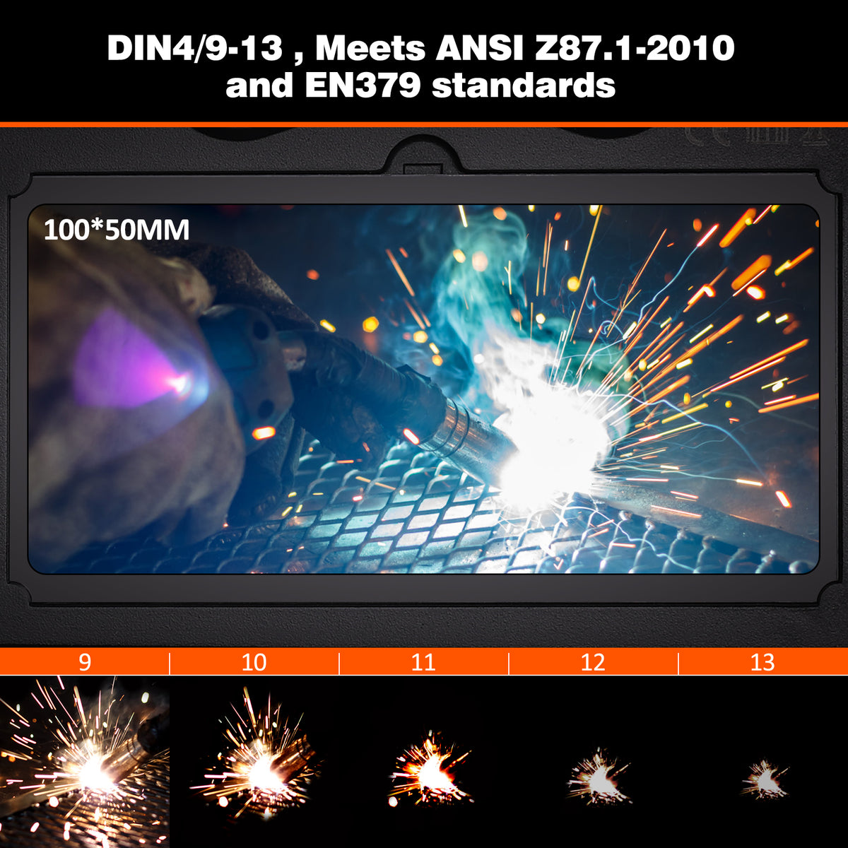 Lashelm - Laskap Model Flameskull - UNMT + UNL16A - Weldingshop