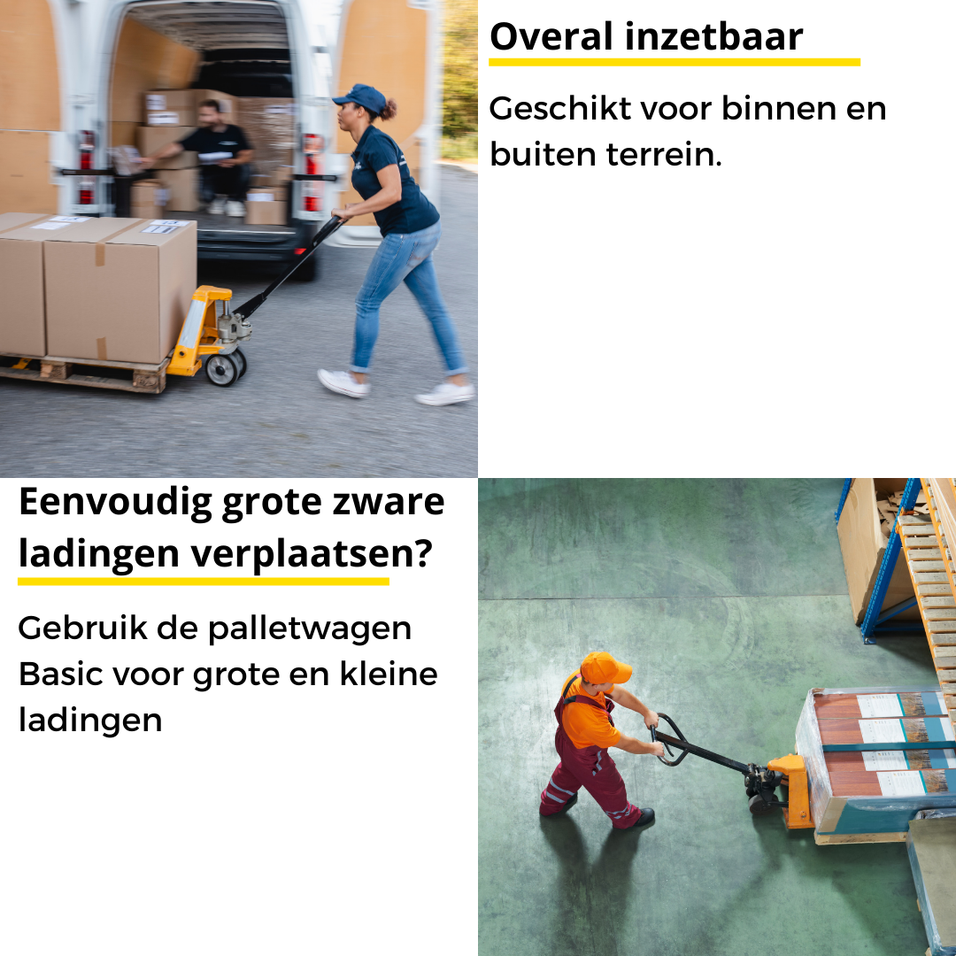 Palletwagen 2500KG - Vorklengte 1150mm - Dubbel vorkwiel - Weldingshop