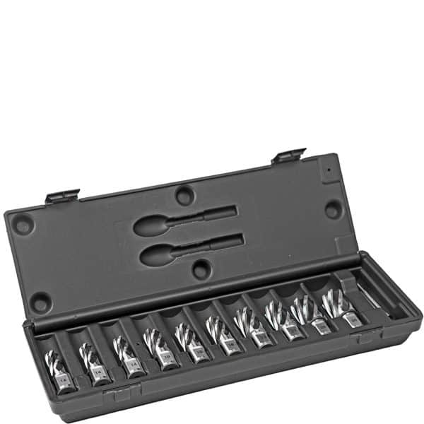 Kernboren set, HSS, DoC 55 mm, Dmin 12 mm, Dmax 30 mm. - Weldingshop