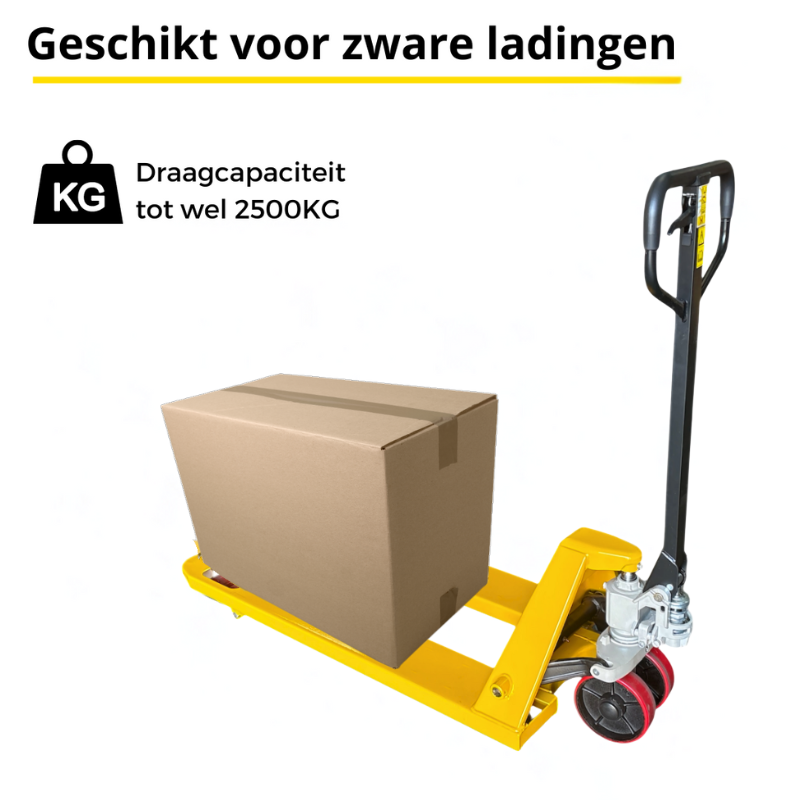 Palletwagen 2500KG - Vorklengte 1150mm - Dubbel vorkwiel - Weldingshop