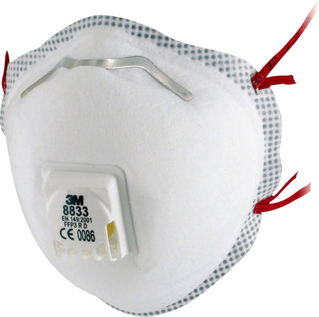 3M 8833 stofmasker FFP3 met ventiel - Weldingshop