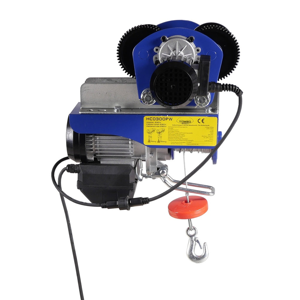 Elektrische takel incl loopkat met draadloze bediening 150 / 300kg 230V - Weldingshop