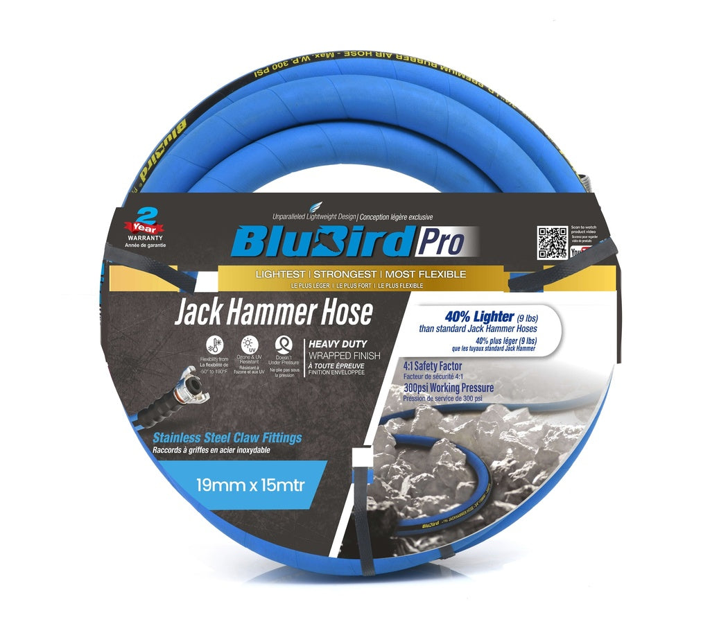 Blubird Jackhammer luchtslang rubber zwaar 19mm x 15mtr - Weldingshop