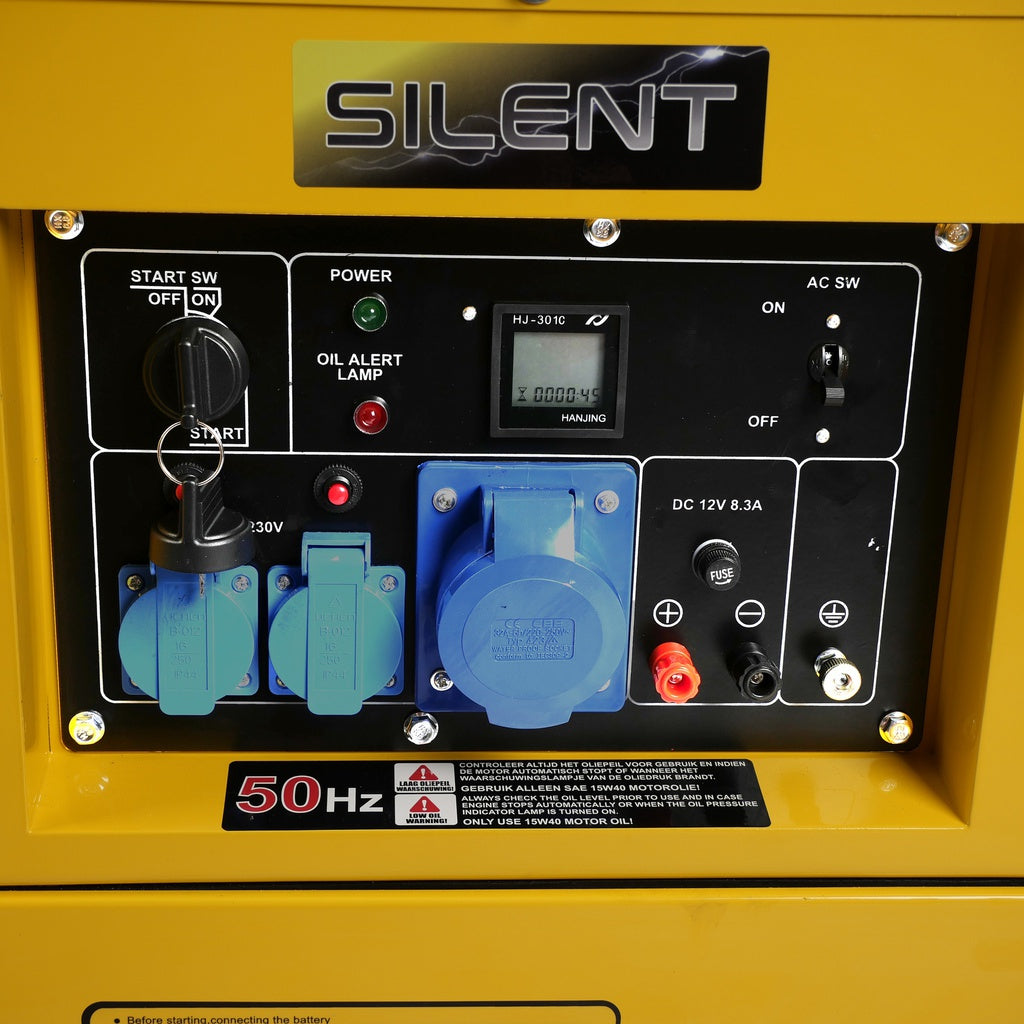 Diesel generator set geluidsgedempt 230V 5kW - Weldingshop