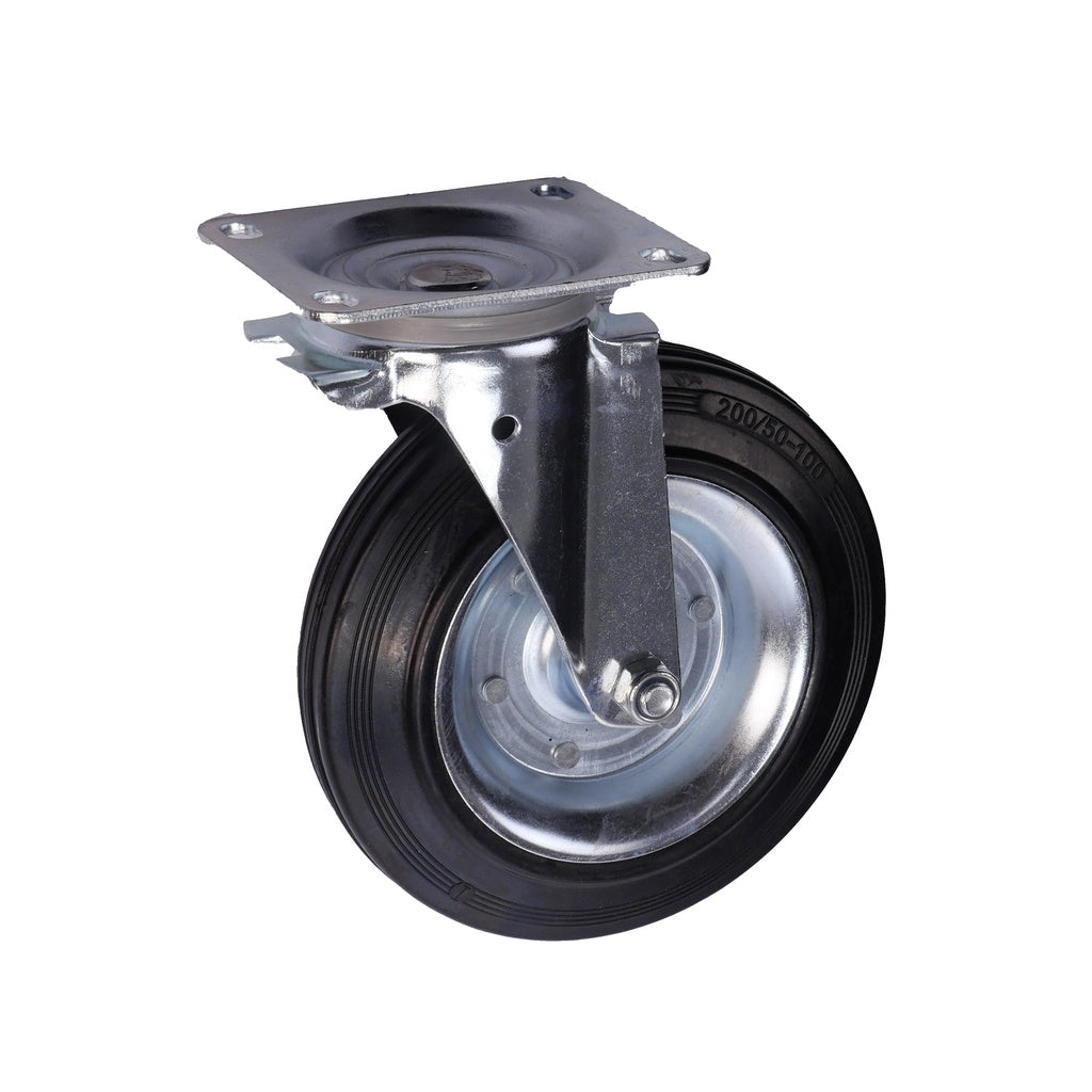 Zwenkwiel 200 x 30mm rubber - Weldingshop