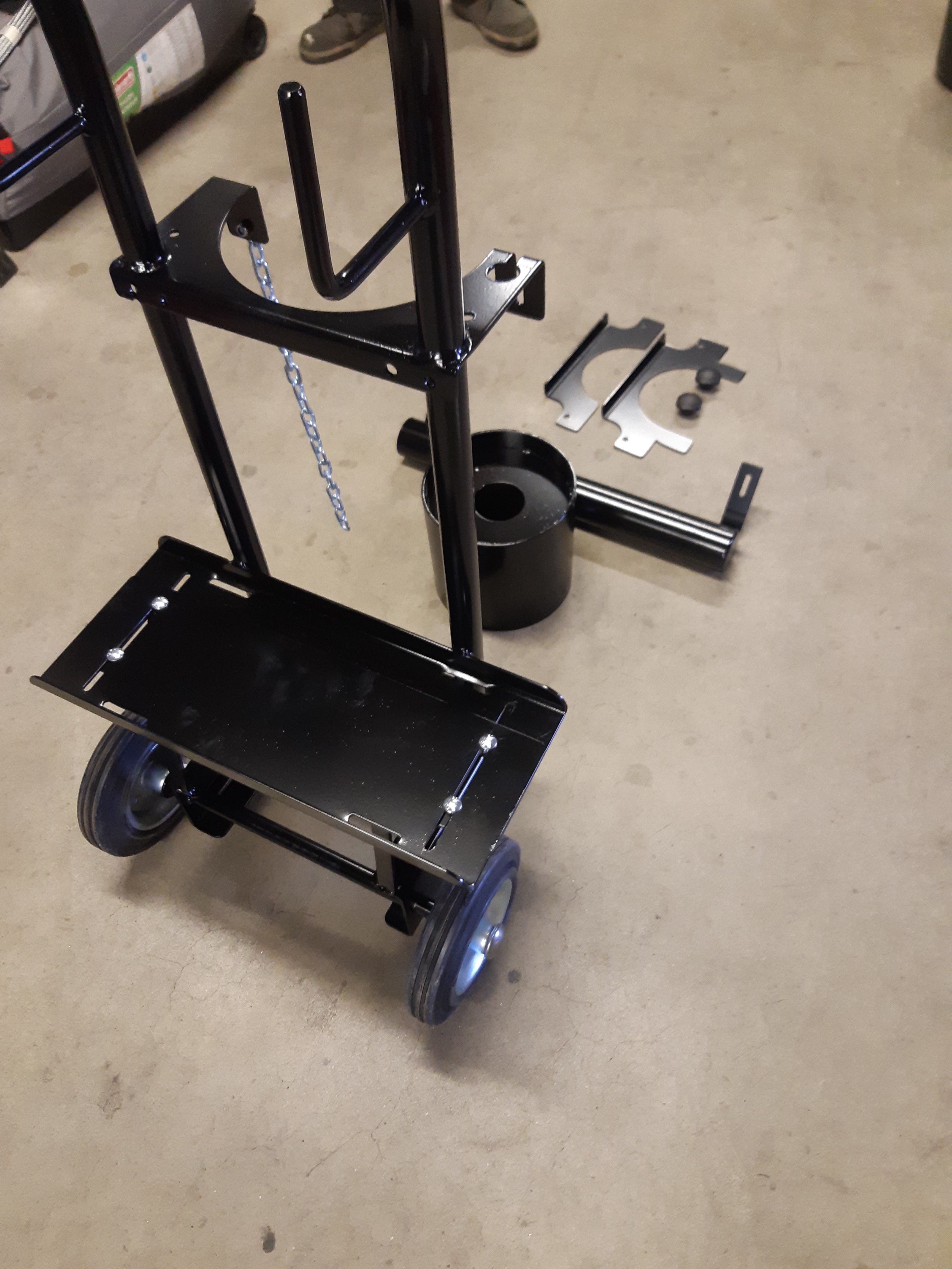 Flesverhoger voor 11 of 13 liter ALbee flessen Machine trolley / laskar / laswagen. - Weldingshop