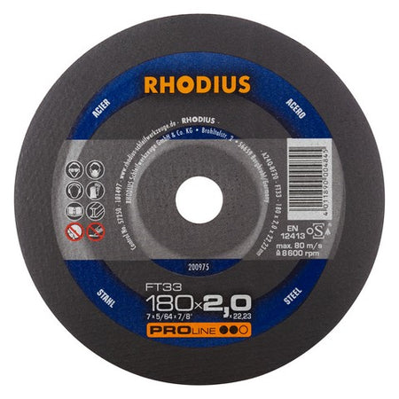 Rhodius FT33 Doorslijpschijf conventioneel - Weldingshop
