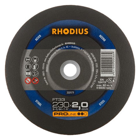 Rhodius FT33 Doorslijpschijf conventioneel - Weldingshop