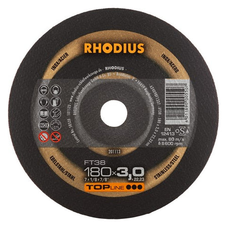 Rhodius FT38 Doorslijpschijf conventioneel - Weldingshop