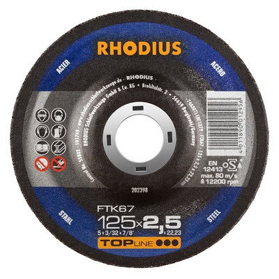 Rhodius FTK67 Doorslijpschijf conventioneel - Weldingshop