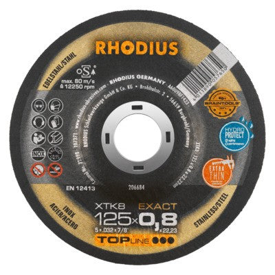 Rhodius XTK8 Exact Doorslijpschijf extra dun - Weldingshop