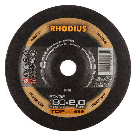 Rhodius FTK38 Doorslijpschijf conventioneel - Weldingshop