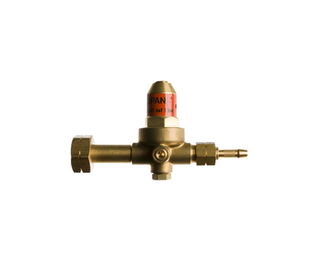 Hogedrukregelaar 1 bar KOMBI/DIN met 3/8"l wartel en 6mm slangtule