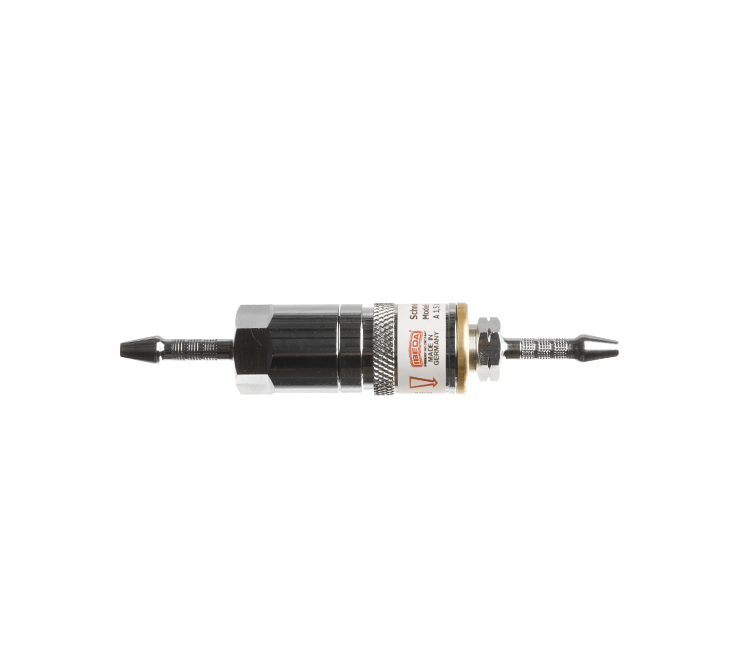 Complete IBEDA snelkoppeling voor brandbaar gas en 4 mm slang