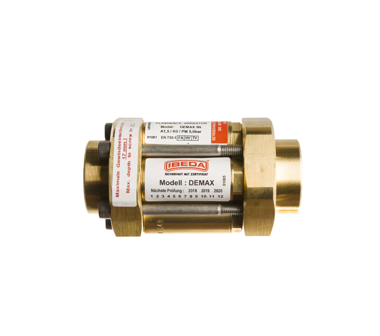 Vlamdover Ibeda DEMAX 5 acetyleen en propaan 1" inw. x 1" inw.
