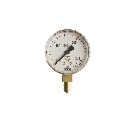 Manometer zuurstof 0-315 bar