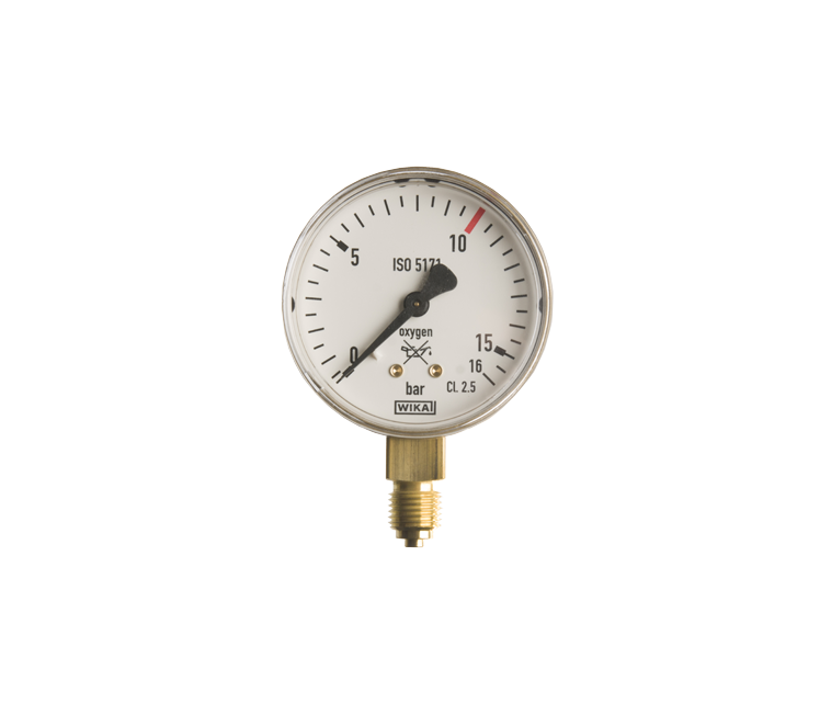 Manometer zuurstof 0-16 bar