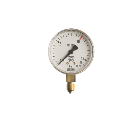 Manometer zuurstof 0-16 bar