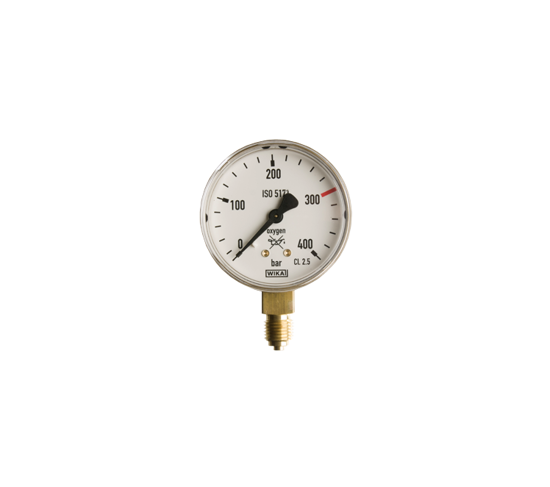 Manometer Zuurstof 0-400 bar 63mm - Weldingshop