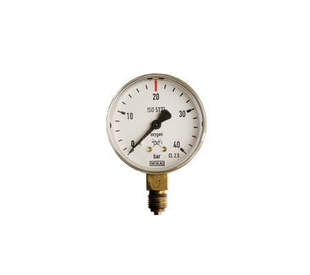Manometer zuurstof 0-40 bar 63mm
