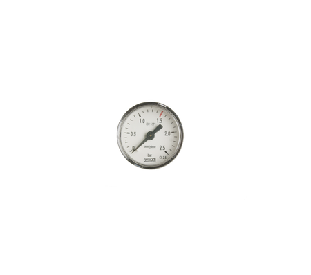 Manometer acetyleen 0-2.5 bar 40mm achteraansluiting 1/8"