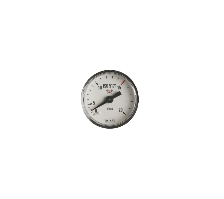 Manometer argon 0-20 l/m 40mm achteraansluiting 1/8"