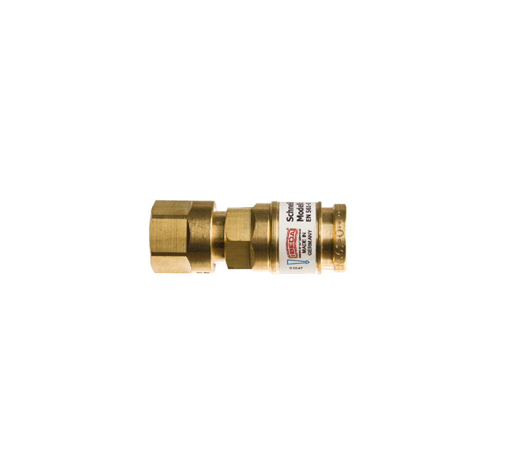 ISO 7289 snelkoppeling 3/8″ rechts menggas/argon – voorbeeldfoto overeenkomstige gas-/zuurstofvariant