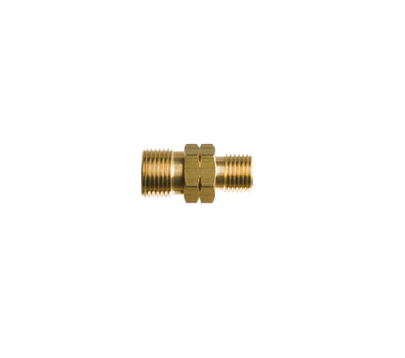 Verloopnippel 1/4"l uitw. x 3/8"l uitw.