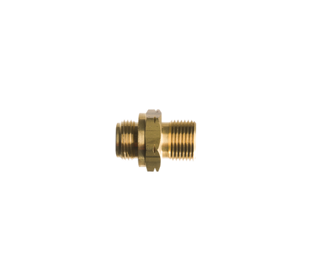 Verloopnippel 3/8"r uitw. + ED ring voor kogelkraan x 3/8"l