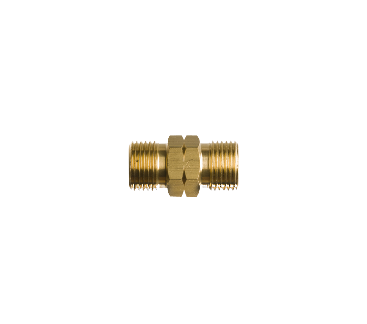 Dubbelnippel 1/2"l uitw. x 1/2"l uitw.