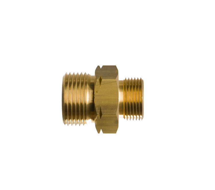 Verloopnippel 3/4"r uitw. vlak x 1"l uitw.