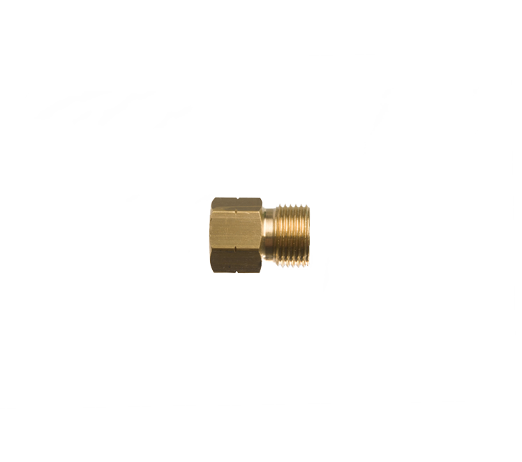 Verloopnippel 1/4"r inw.  x 3/8"l uitw.