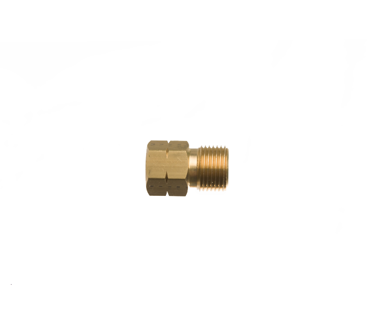 Verloopnippel 9/16"l inw.  x 3/8"l uitw.