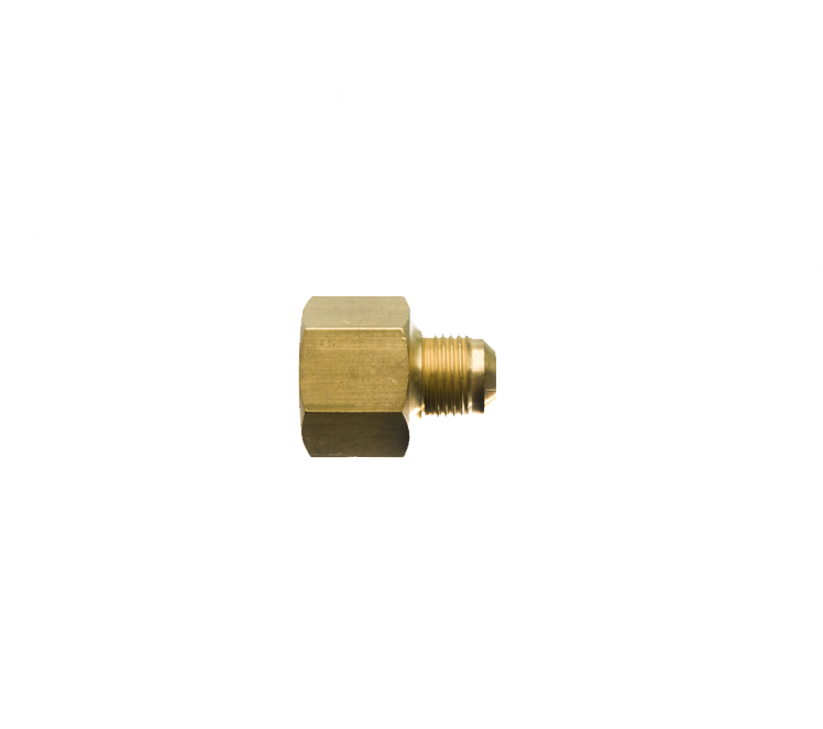 Verloopnippel freon 1/2"r inw. naar 5/8" UNF uitw. flair