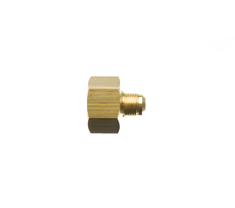 Verloopnippel freon 21.8 r inw. naar 5/8" UNF uitw. flair