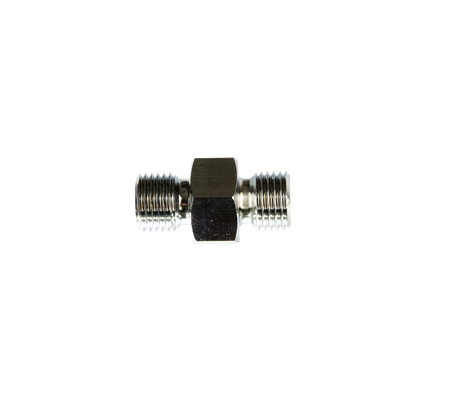 Verloopnippel 1/4"r uitw. vlak naar 1/4"r uitw. hol