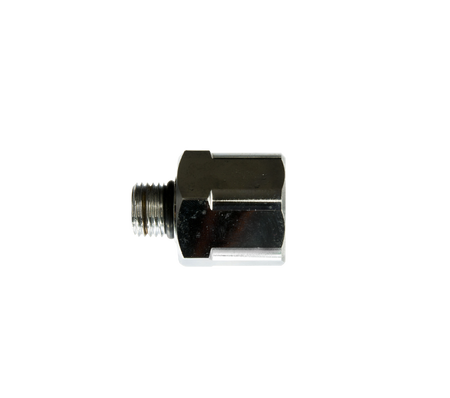 Verloopnippel 1/4"r uitw. vlak naar 1/2"r inw. voor manometer
