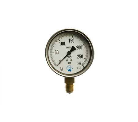 Manometer 0-275 bar 1/2" onder 100mm