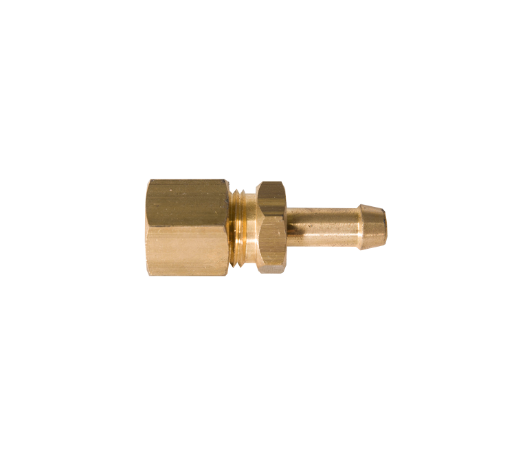 Knelkoppeling 10mm x slangtule 8mm, staal verzinkt