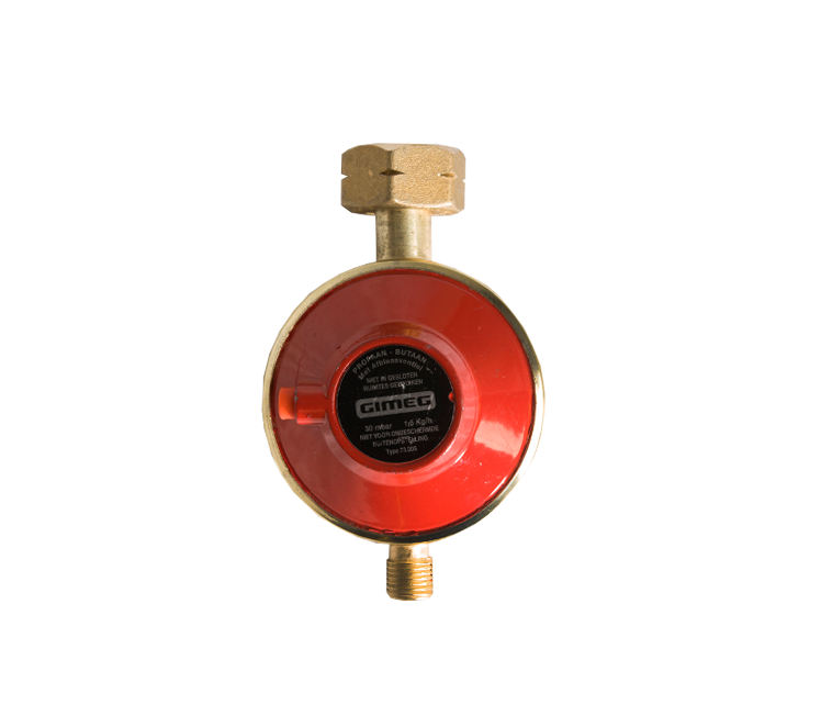 Regelaar 30 mbar 1/4"l uitw + afblaas