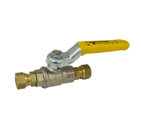 Kogelkraan 2 x 8mm knelkoppeling- gas