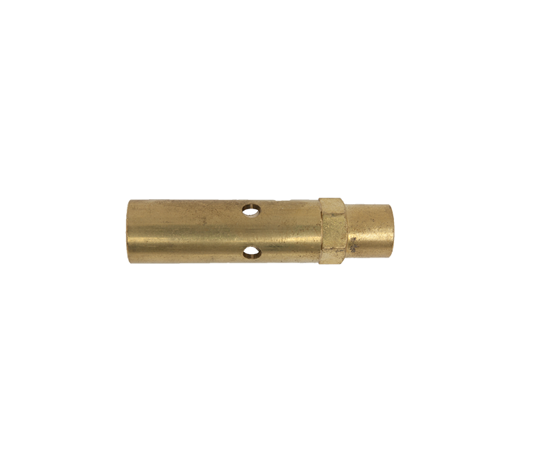 Vlamkop messing diameter 14mm x M10 x 1 inw