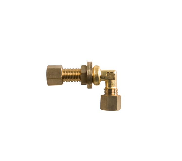 Schotkoppeling haaks messing 2 x 8mm knel