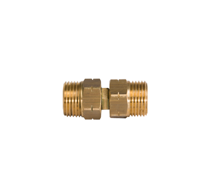 Dubbele nippel 2 x 1/8"r uitw.