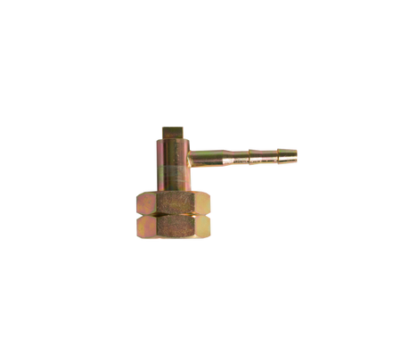 Haakse koppeling KOMBI/DIN wartel x slangtule  8mm staal verzinkt