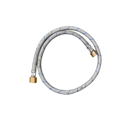 Gep. LD slang 1 meter 15 bar 1/4"r x 1/4"r staal omvlochten