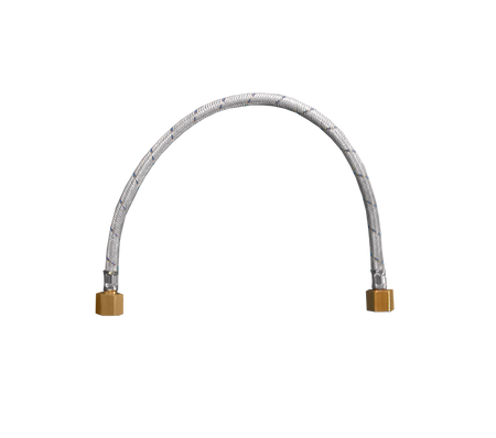 Gep. LD slang 1 meter 15 bar 3/8"r x 3/8"r staal omvlochten