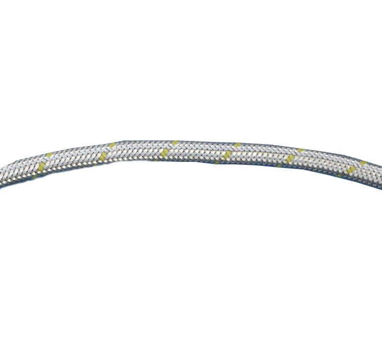 meter gep-ld slang 7,5 x 12,5mm staal omvlochten gele bies