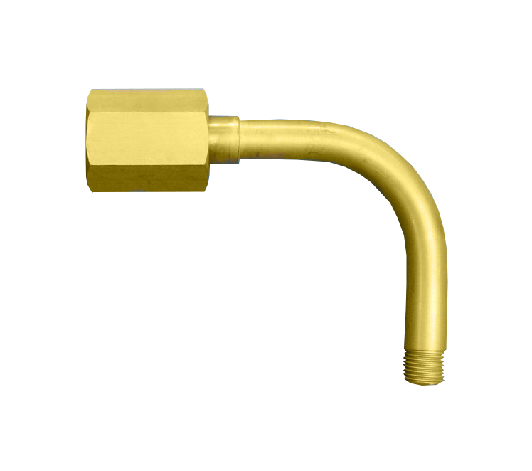 Aansluitpen argon Ru3 met wartel gebogen uitvoering 1/4"r
